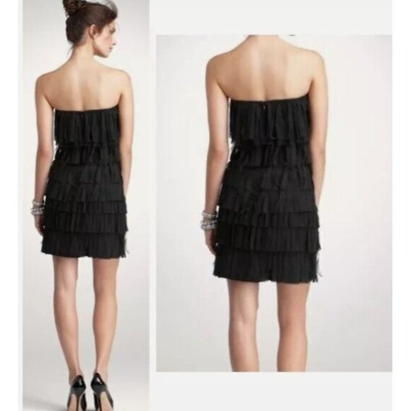 NWT $248 Ann Taylor! Sophisticated Strapless Sheath Evening Black Dress Size 2 - Picture 3 of 6
